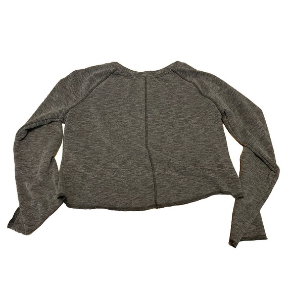 Under Armour Sweatshirt Womens Small Loose Fit GREY Cropped Lightweight Pullover - Picture 5 of 5